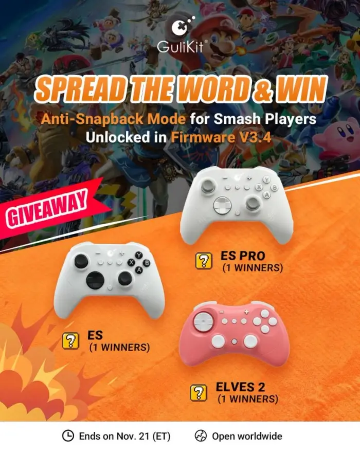 Win 3 GuliKit Gaming Controllers Giveaway