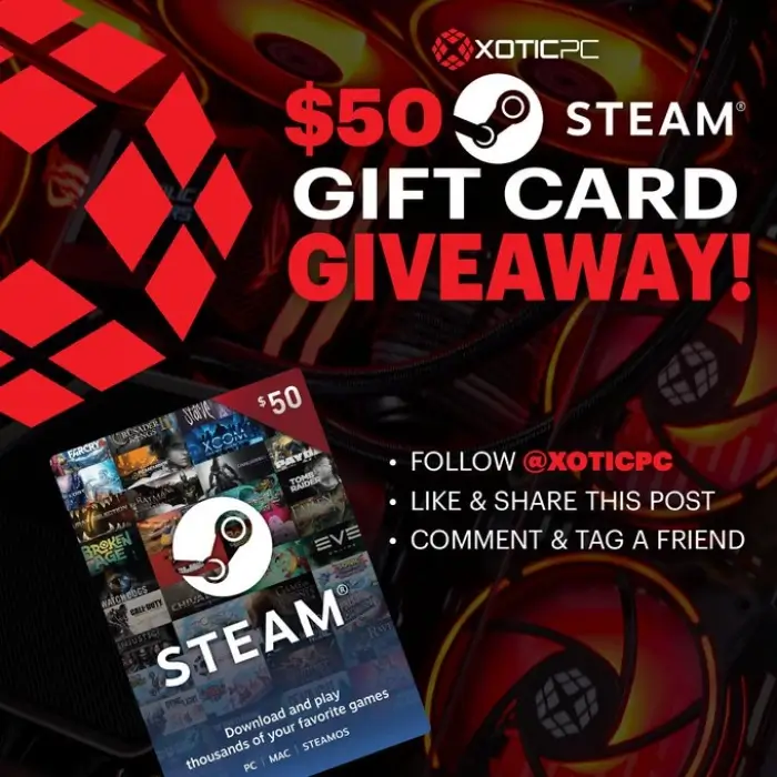 Win $50 Steam Gift Card From XOTIC PC