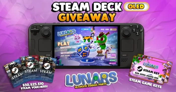 OLED 512GB Steam Deck Giveaway By Lunars