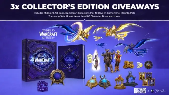 3 World Of  Warcraft Midnight Collectors Giveaway