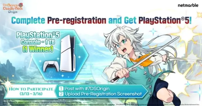 Win PlayStation 5 From The Seven Deadly Sins: Origin