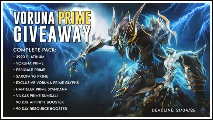 Warframe Voruna Prime Giveaway