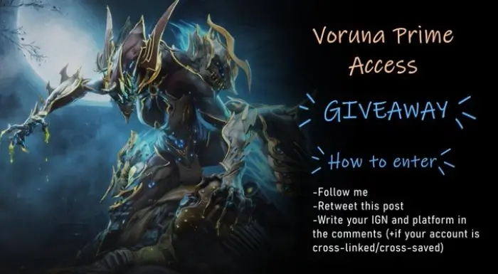 Warframe Voruna Prime Giveaway By Andry Jane