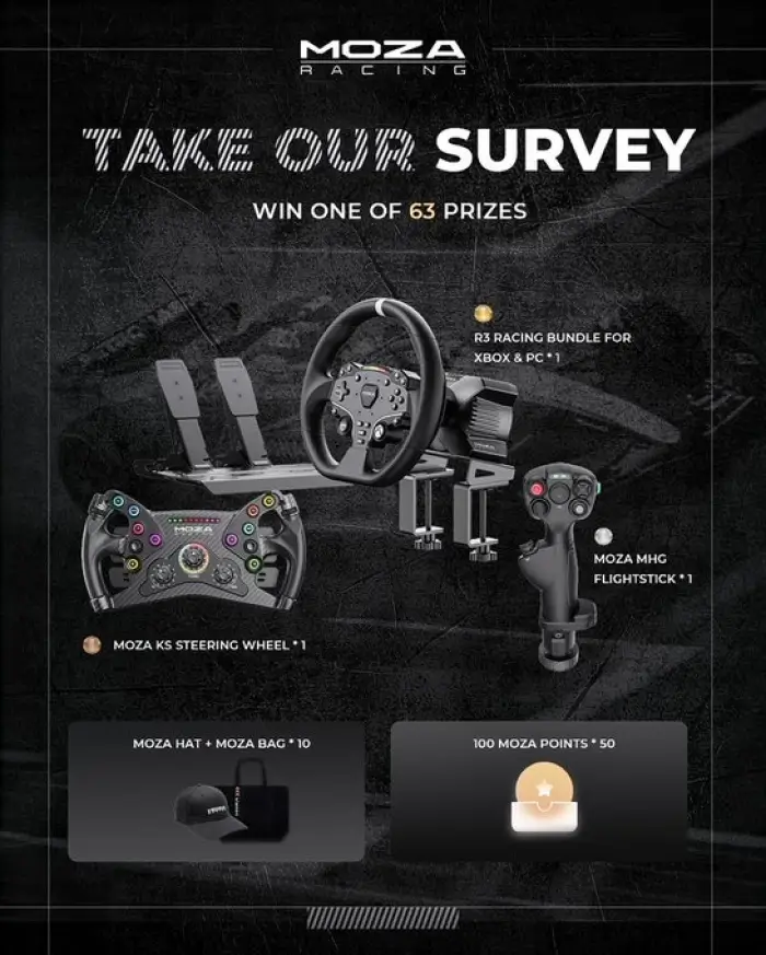 Win 63 Prices From MOZA Racing