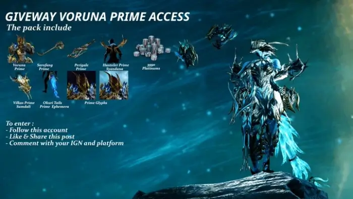 Win a Free Full Voruna Prime Access For Warframe