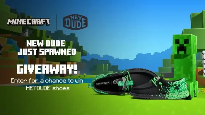Win Minecraft HEYDUDE Shoe Giveaway