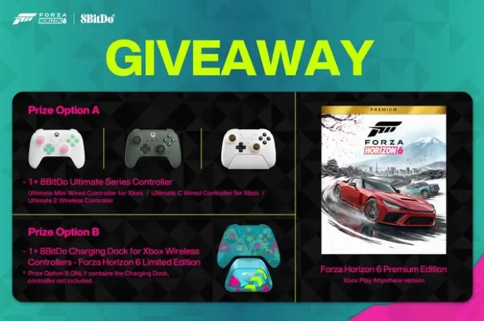 Win 8BitDo Ultimate Series Controller and Forza Horizon 6